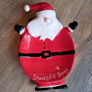 Vintage AGC Snacks For Santa Shallow Dish